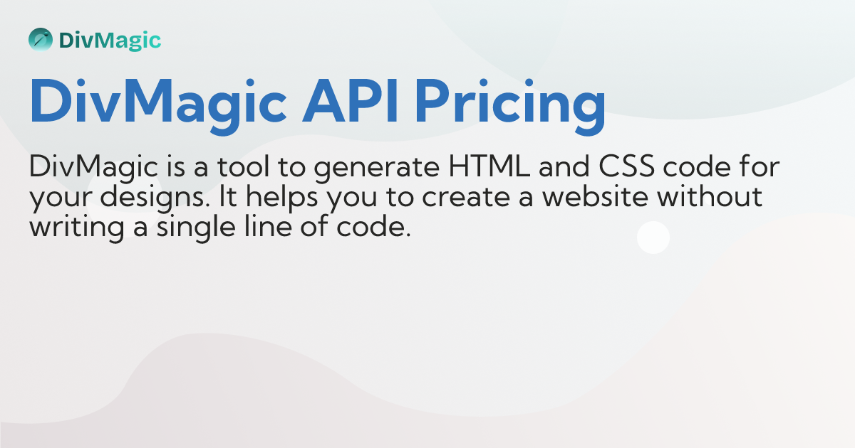 DivMagic API Pricing